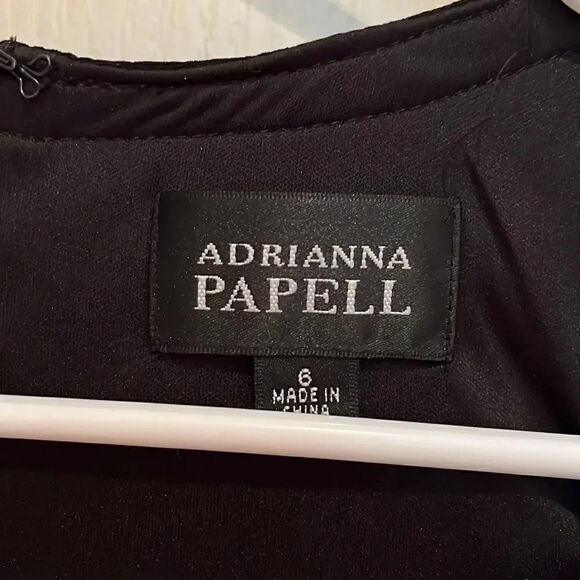 Adrianna Papell sleek black stretchy dress Size 6 - Picture 3 of 4